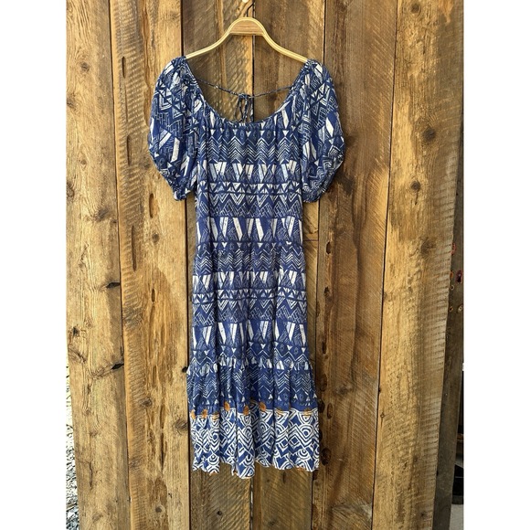 Knox Rose Dresses & Skirts - NWT M Coastal Maritime Boho Lagenlook Balloon Sleeves Western Cottage Nautical